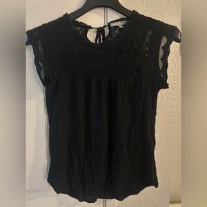 Elegant Black Lace Women's Top